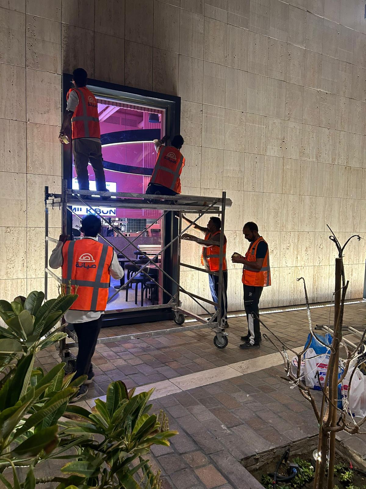 Façade works at Al-Andalus Mall